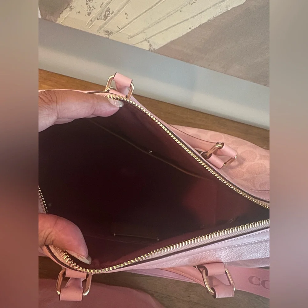 Coach Light Pink Signature Satchel - Picture 12 of 12